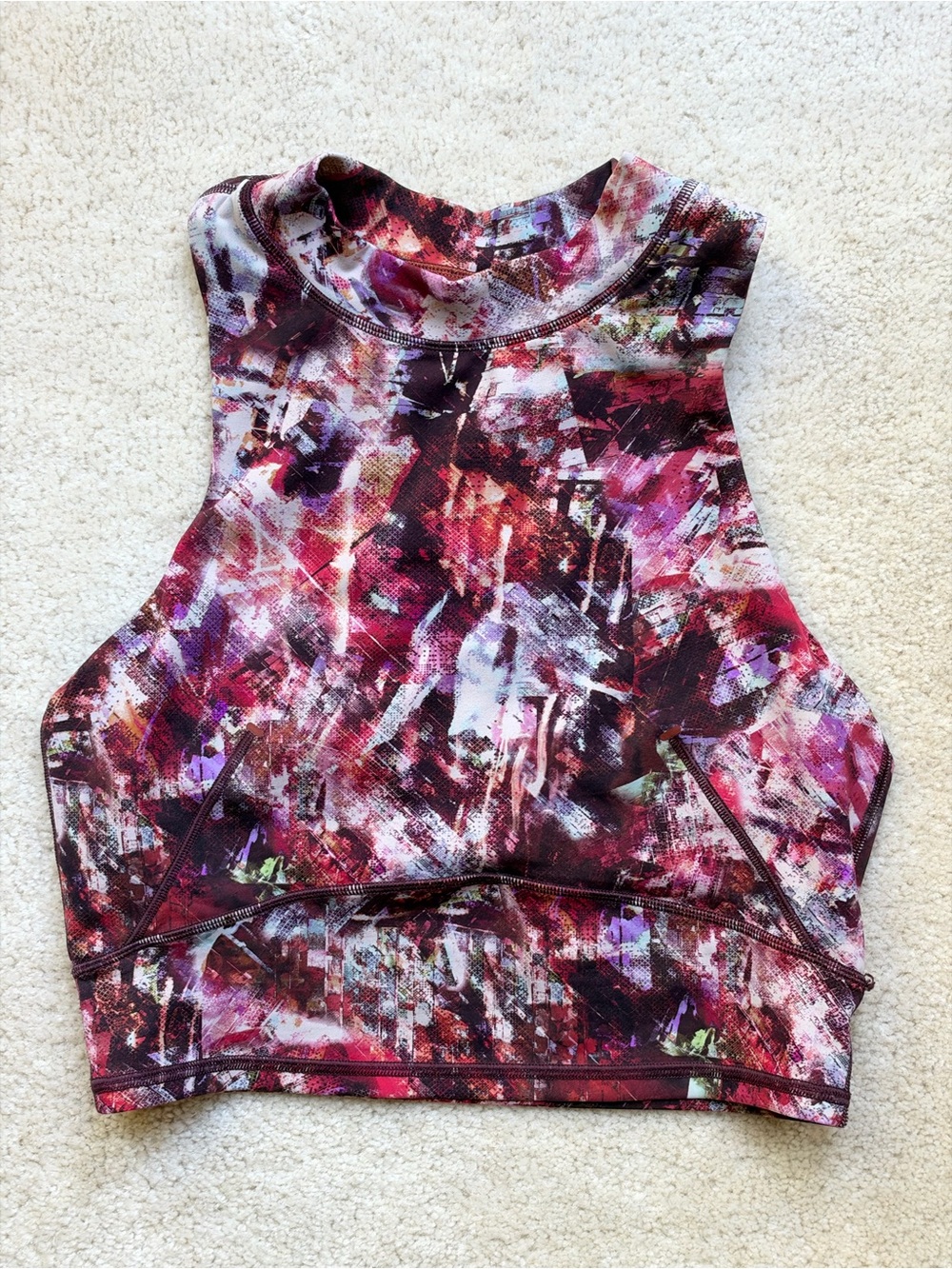 Lululemon Everlux and Mesh Cropped Tank - Urbantricity Multi - Size 4